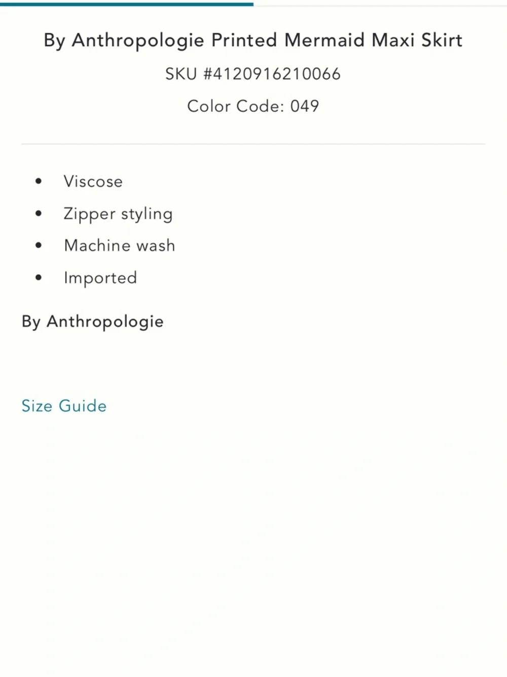 Anthropologie Printed Mermaid Maxi - Picture 5 of 11